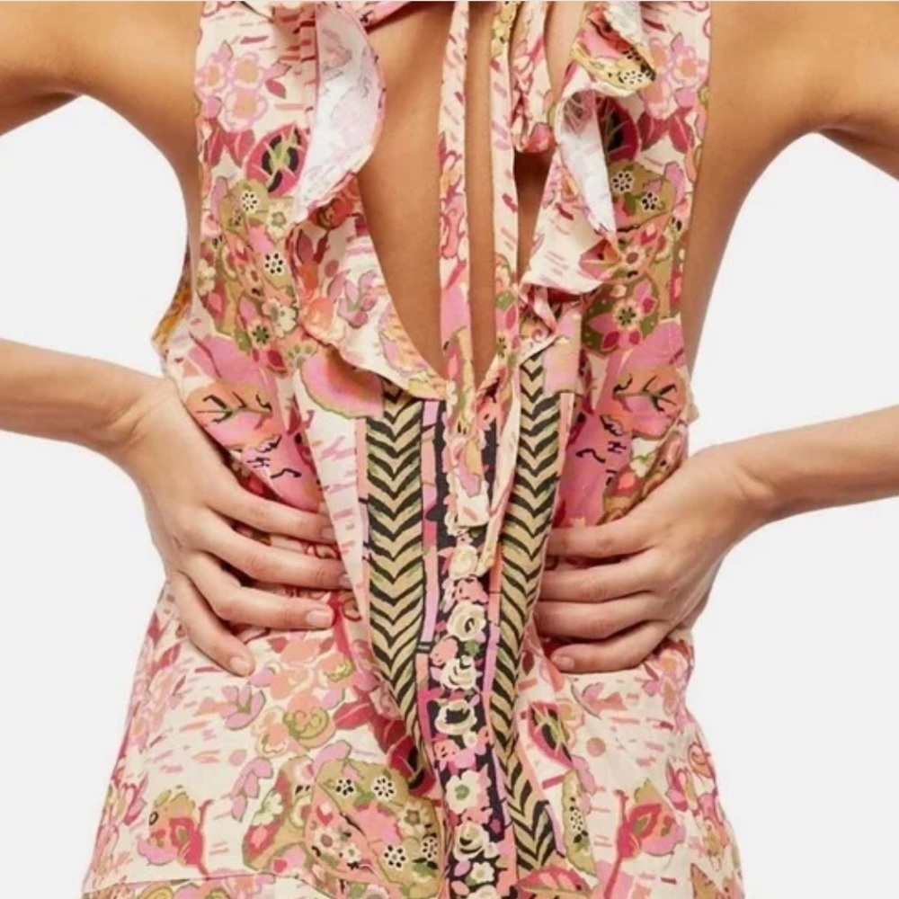 Free People | Summer In Tulum Tunic - Pink Combo Size Small - Picture 13 of 13